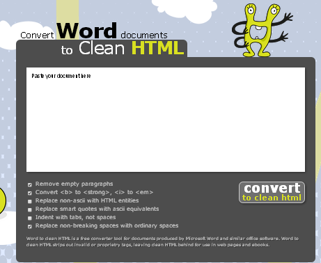 Convert Word Documents to Clean HTML pic